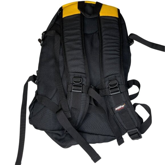 Miko Large Yellow & Black Hiking Backpack W/ Multiple Compartments 63L - Picture 2 of 8